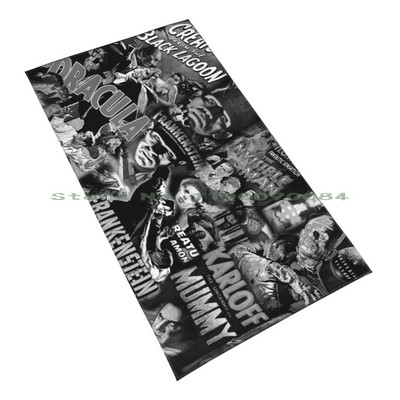 Szörnyfilmek – fekete-fehér, gyorsszáraz törölközős edzőterem sportfürdő, hordozható San Diego City San Diego Skyline San Diego California