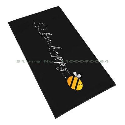Bee Happy Quick Dry Törölköző Tornaterem Sportfürdő Hordozható Time Dragonfly Roses Puha izzadságelnyelő gyorsan száradó zseb Kényelmes