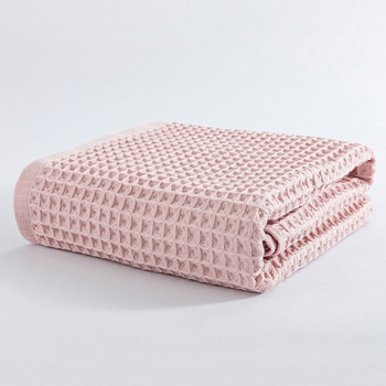 Едноцветна вафлена памучна кърпа за баня Големи възрастни деца Вафлени кърпи Хавлиена кърпа за баня Продукти за баня Аксесоари