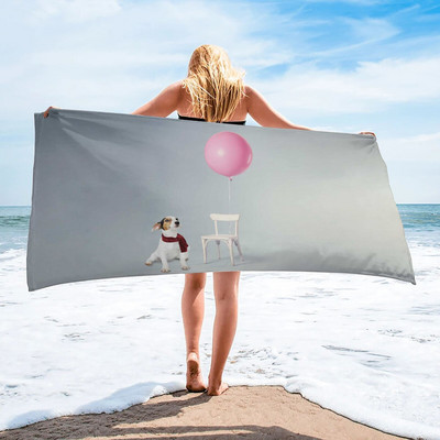 Κουβέρτα παραλίας με πετσέτες θαλάσσης Pug Yoga Quick Dry με πετσέτες από μικροΐνες για ενήλικες Παιδική κουβέρτα για υπαίθριο πικνίκ