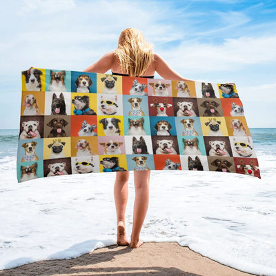 Κουβέρτα παραλίας με πετσέτες θαλάσσης Pug Yoga Quick Dry με πετσέτες από μικροΐνες για ενήλικες Παιδική κουβέρτα για υπαίθριο πικνίκ