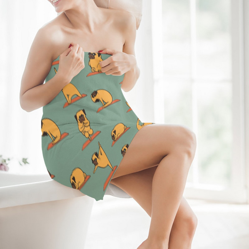 Κουβέρτα παραλίας με πετσέτες θαλάσσης Pug Yoga Quick Dry με πετσέτες από μικροΐνες για ενήλικες Παιδική κουβέρτα για υπαίθριο πικνίκ