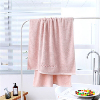 Бродирана кърпа за баня за двойка Баня за възрастни 100% памук Любовен подарък 70*140 см Домашна супер абсорбираща розово лилаво зелена кърпа