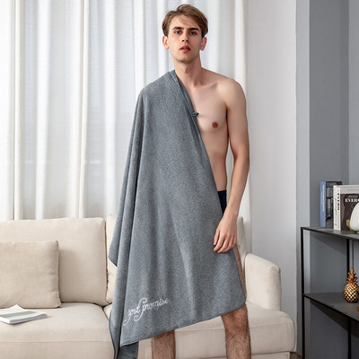 Tiszta pamut vízelnyelő, gyorsan száradó, nem hullik, nem foltosodik a szuper nagy háztartási férfi fürdőlepedő