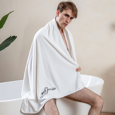 Tiszta pamut vízelnyelő, gyorsan száradó, nem hullik, nem foltosodik a szuper nagy háztartási férfi fürdőlepedő