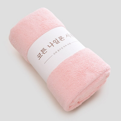 Szuper puha, tömör színű korall gyapjú fürdőlepedő, nedvszívó, gyorsan száradó szállodai fürdőlepedők, strandtörölközők