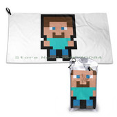 Pixel Steve? Gyorsszáraz Törölköző Tornaterem Sportfürdő Hordozható Mine Mc Steve Steve Karakter Microsoft Notch Mojang Pc 8bit Pixel Art