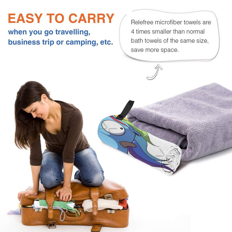 Golang Gopher Unicorn Prosoape de baie de plajă Prosop de baie de gimnastică Prosop pentru păr Prosop de baie de dimensiuni mari