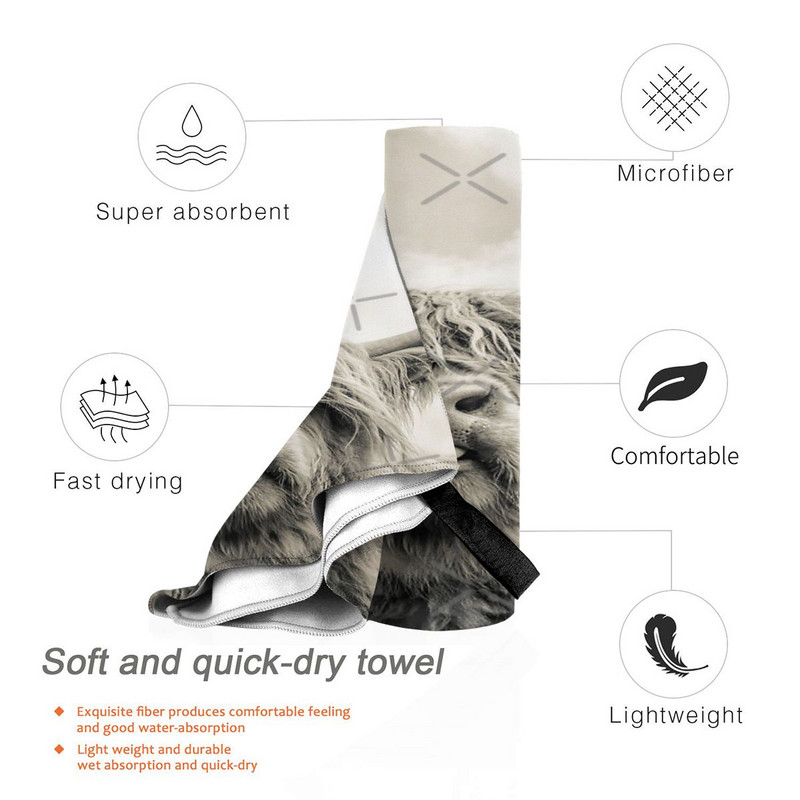 Cheeky Highland Cow 1 Strand fürdőlepedők Hotel Hajtörölköző Luxus fürdőszobai készlet nagy méretű fürdőlepedő