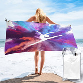 Gimnastas Rainbow Explosion Paplūdimio rankšluosčiai Viešbučių rankšluosčiai plaukams Dideli greitai džiūstantys rankšluosčiai