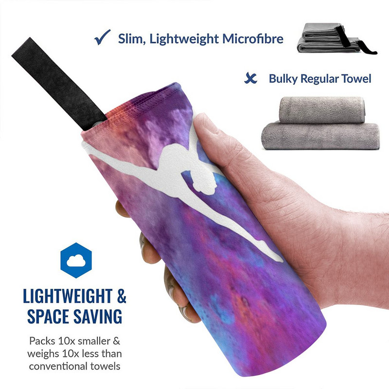 Gimnastas Rainbow Explosion Paplūdimio rankšluosčiai Viešbučių rankšluosčiai plaukams Dideli greitai džiūstantys rankšluosčiai