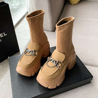 Moteriški eko zomšiniai aukštakulniai batai