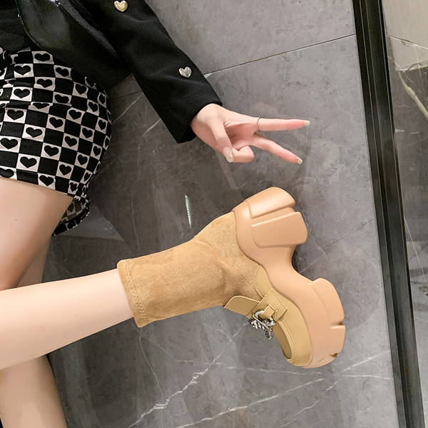 Moteriški eko zomšiniai aukštakulniai batai