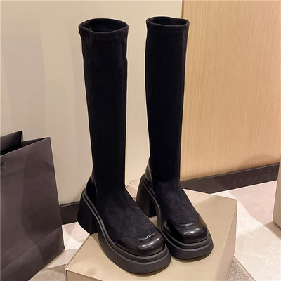 Cizme casual dama - cu toc gros