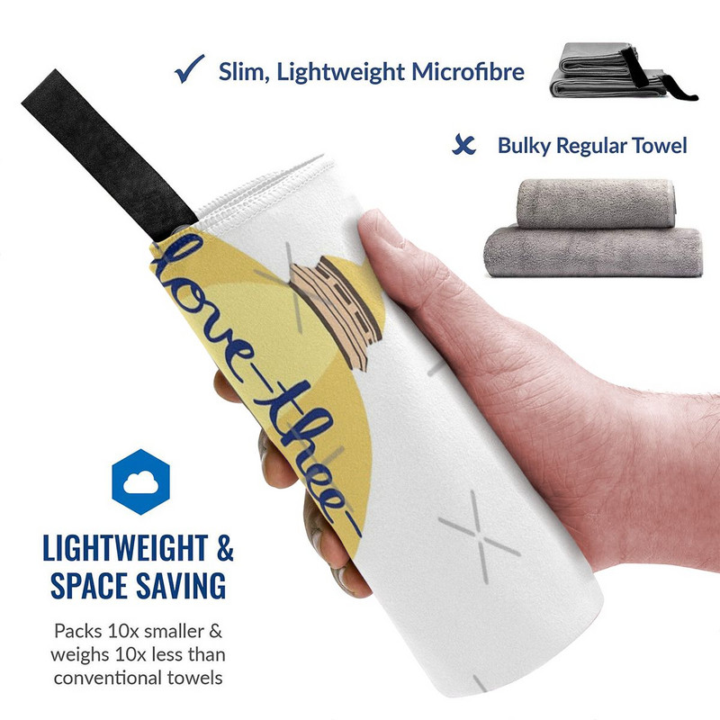 Love Thee Notre Dame Strand fürdőlepedők Sport hajtörölköző Superfine Fiber fürdőszobai kiegészítők szett