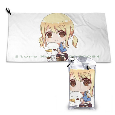 Lucy Heartfilia Fairy Tail | Fan Art Quick Dry Towel Gym Sports Bath Portable Anime Cute Bleach Blue Kawaii Λογότυπο Lucy Tokyo