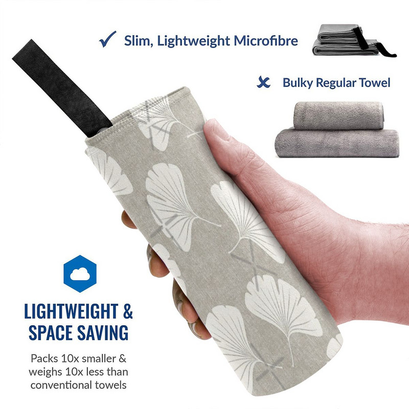 Ginkgo Biloba - Gingko Leaves - Bronz Prosoape de plajă Prosop de baie Prosop de plajă Prosoape de uscare rapidă Prosop de păr din microfibră