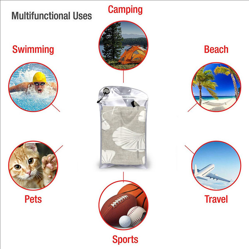 Ginkgo Biloba - Gingko Leaves - Bronz Prosoape de plajă Prosop de baie Prosop de plajă Prosoape de uscare rapidă Prosop de păr din microfibră