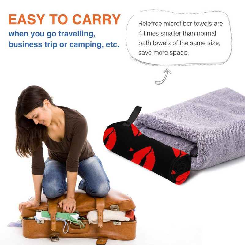 Ga Lips Buze roșii Prosop uscat rapid Sală de sport Baie portabilă Buddha Lotus Zendala Yoga Meditație Mandala Ommm Namaste Shavasana