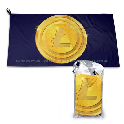 Crypto Litecoin Gold-Bleu Marin Quick Dry Towel Gym Sports Bath Portable Video Game Umbrella Corporation Chris Redfield Jill