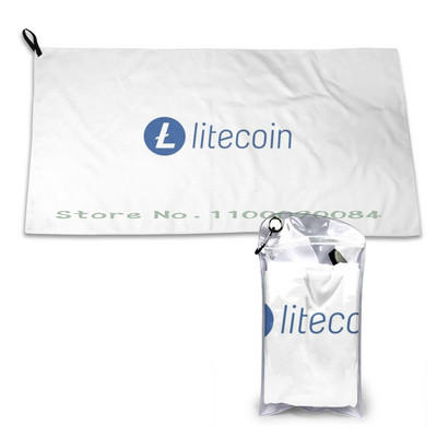 Λογότυπο Litecoin Quick Dry Towel Gym Sports Bath Portable Best Selling Priest Stuff Priest Trending Priest Populer Priest Έκπτωση