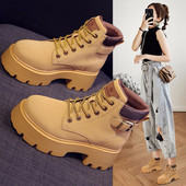 Cizme cu toc casual din piele ecologică pentru femei