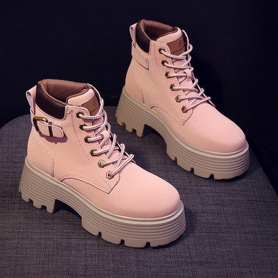 Cizme cu toc casual din piele ecologică pentru femei