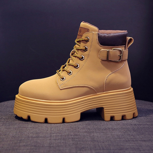 Cizme cu toc casual din piele ecologică pentru femei