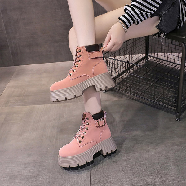 Cizme cu toc casual din piele ecologică pentru femei