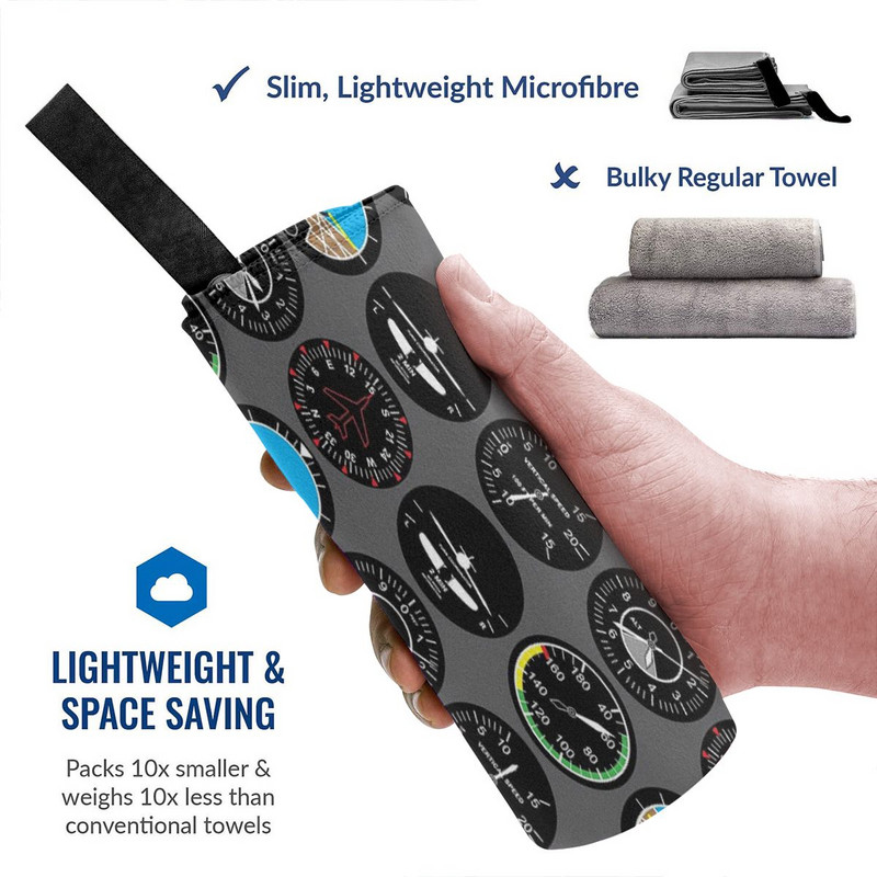 Flight Instruments 3 Strand fürdőlepedők Utazási könnyű fürdőköpeny Női Gyermek fürdőlepedő