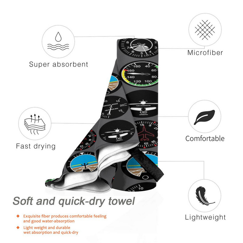 Flight Instruments 3 Strand fürdőlepedők Utazási könnyű fürdőköpeny Női Gyermek fürdőlepedő