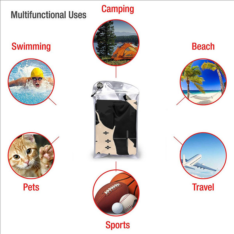 Cave Canem Strand fürdőlepedők Bandana törölköző Mikroszálas strandtörölköző Mikroszálas hajtörölköző