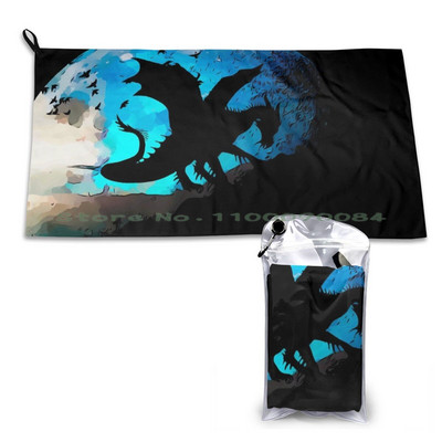 Dragon Moon Brzosušivi ručnik Teretana Sportska kupka Prijenosni Manga Anime Djevojke Slatka Ljubičasta Ruža Chibi Ružičasta Ljepota Moda Mlada Meka