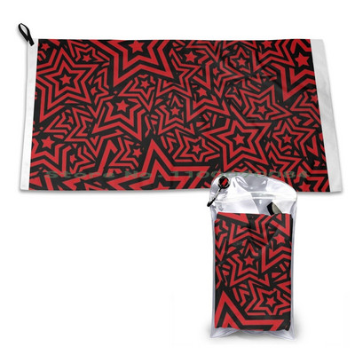 Star Pattern Persona 5 Red & Black Quick Dry Towel Gym Sports Bath Portable Sydney Swans Football Club Afl Footy Aussie Rules