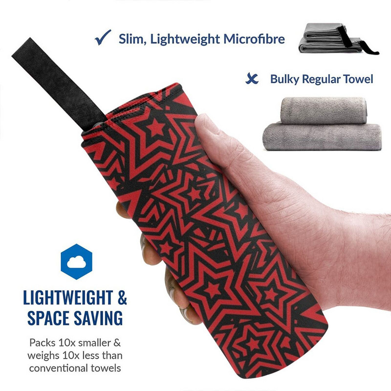 Žvaigždžių raštas Persona 5 Raudonas ir juodas greitai išdžiūstantis rankšluostis, sporto salė, sporto vonia, nešiojamas Sidnėjaus gulbių futbolo klubas Afl Footy Aussie taisyklės