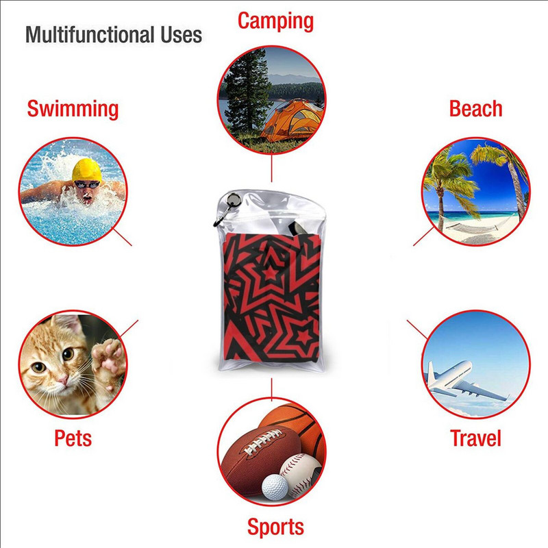 Žvaigždžių raštas Persona 5 Raudonas ir juodas greitai išdžiūstantis rankšluostis, sporto salė, sporto vonia, nešiojamas Sidnėjaus gulbių futbolo klubas Afl Footy Aussie taisyklės