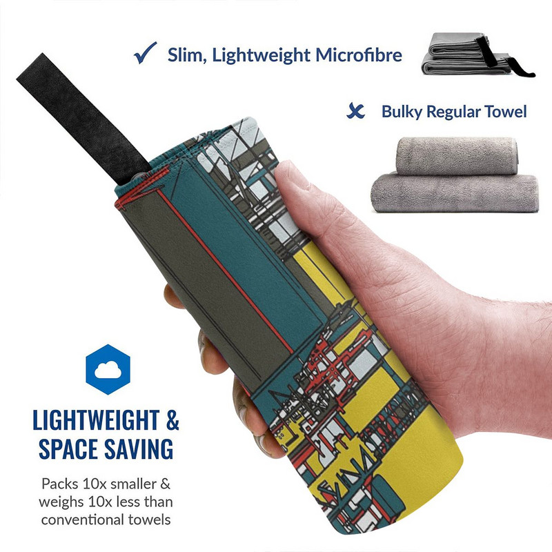 London Építőipari illusztráció Strand törölközők Fürdőköpenyek Kis térfogatú baba fürdőlepedők Strandtörölközők nagyoknak