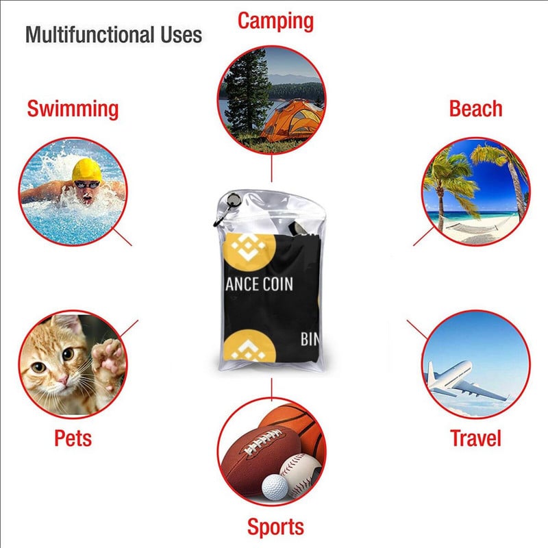 Binance Coin Cryptocurrency Gyorsszáraz Törülköző Tornaterem Sportfürdő Hordozható Maszkok Tesla Band Galaxy Tesla Band Stuff Tesla Band
