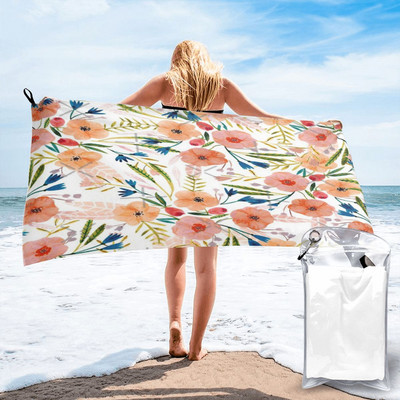 Cvjetni ples 1 Ručnici za kupanje na plaži Spa Ručnici za ruke Ručnici za kupanje Kupaonski ručnici za odrasle