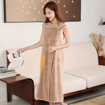 Set de prosoape de baie din catifea Coral de desene animate Prosop cu uscare rapida cu sapun Curea pentru adulti Prosop de baie de uz casnic Rochii Accesorii de baie