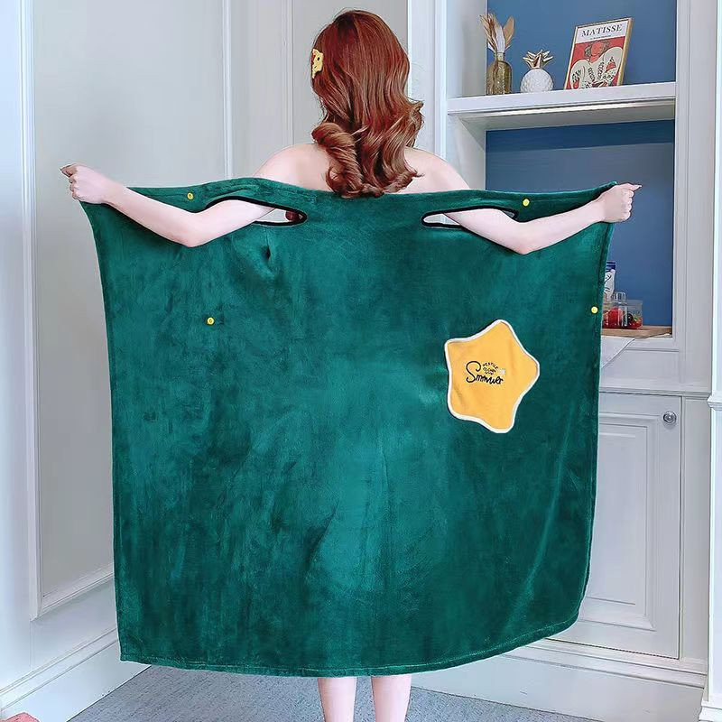 Set de prosoape de baie din catifea Coral de desene animate Prosop cu uscare rapida cu sapun Curea pentru adulti Prosop de baie de uz casnic Rochii Accesorii de baie