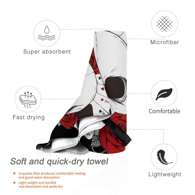 Póker Koponya Gyorsan Száraz Törölköző Tornaterem Sportfürdő Hordozható Egér Holló Aranyos Állatok Léggömb Állatok Valentin Egér Holló