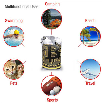 Най-продаван-Биткойн Бързосъхнеща кърпа Фитнес зала Спортна баня Преносима криптовалута Shiba Inu Doge Bitcoin Shib Coin Crypto Coin Soft