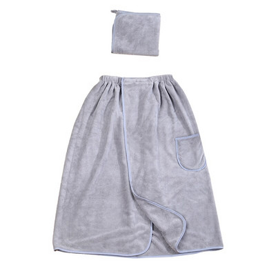 Nova muška folija za tuširanje od mikrovlakana nosivi ručnik za kupanje s džepnim koraljnim baršunastim podesivim pokrivačem za plivanje, koji se brzo suši, kućni ogrtač