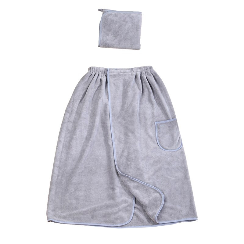 Nova muška folija za tuširanje od mikrovlakana nosivi ručnik za kupanje s džepnim koraljnim baršunastim podesivim pokrivačem za plivanje, koji se brzo suši, kućni ogrtač