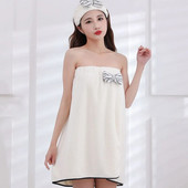 Prosoape de baie pentru adulți întregul corp Femei Baie duș înveliș halat de baie purtabil, absorbant din microfibră, uscare rapidă, drăguț prosop de baie