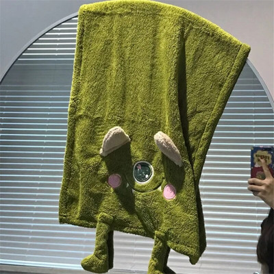 Halate de baie drăguțe Kawaii purtabile din lână coral pentru femei Prosoape de baie moi din microfibră Textile de casă absorbante Prosoape de baie pentru saună