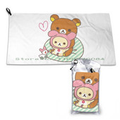 Aranyos Rilakkuma és Korilakkuma Gyorsszáraz Törülköző Tornaterem Sportfürdő Hordozható Eperceruza Varázslat Spm Strwbrrypnclmgc Csillagok Gyerekek
