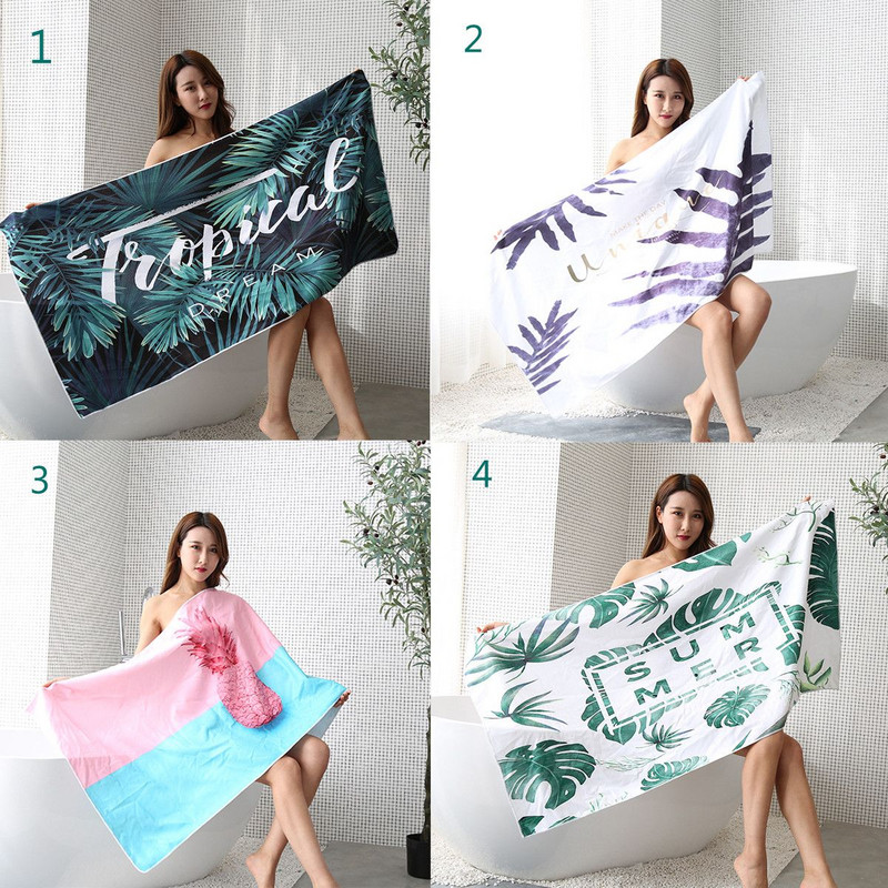 Pătură de plajă de călătorie, ușoară, rezistentă la nisip, prosop de plajă din microfibră, prosop absorbant, prosop de baie