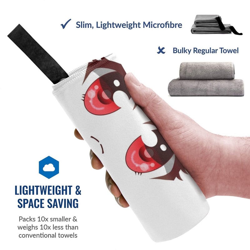 Piktas anime merginos veidas greitai nusausinamas rankšluostis treniruoklių salė, sportinė vonia, nešiojama Havefun43 Shiba Inu Juokinga Shiba Inu šauni Shiba Inu miela šiba